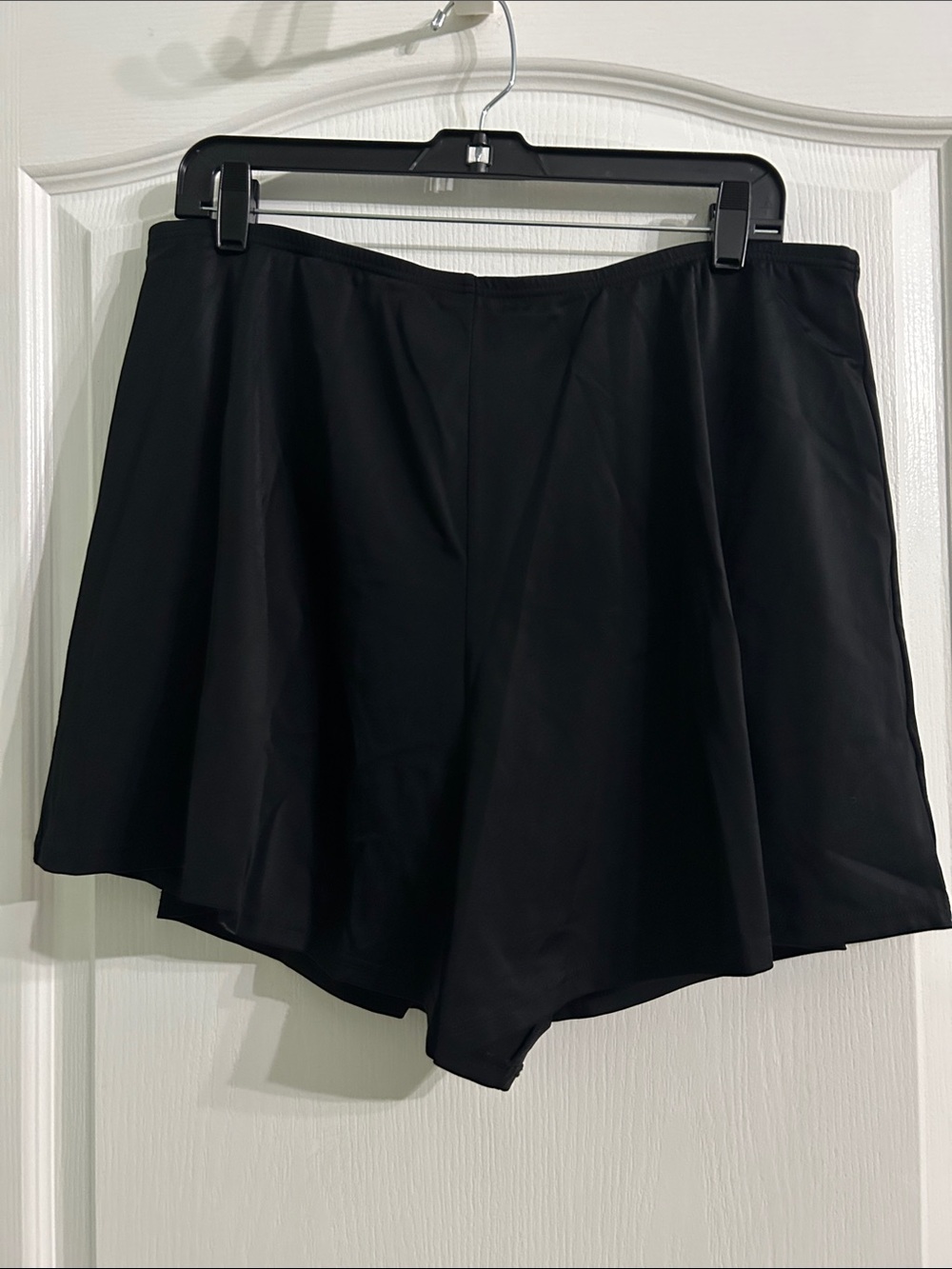 Black Women's Swim Shorts - Classic Flared Style